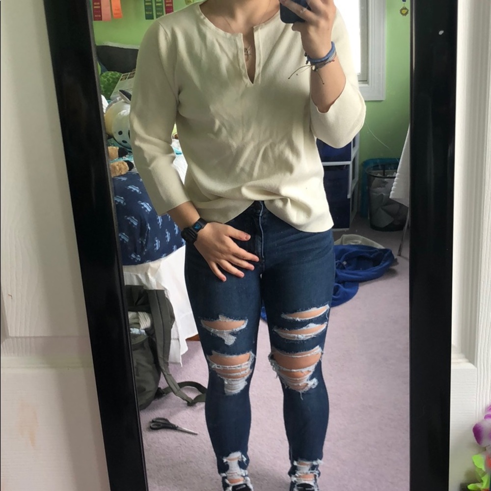 Cream sweater